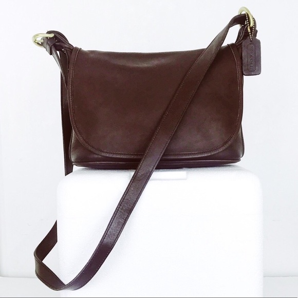 Coach Handbags - Coach Vintage Leather Fletcher Flap Crossbody Bag